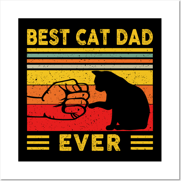 Best cat dad ever Wall Art by badrianovic